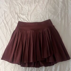 Aerie Deep Burgundy Skater Skirt